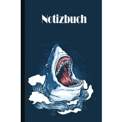 Image of Hai Notizbuch: Notizbuch, breites liniertes, liniertes Papier Notizbuch für Schule, Studenten, Geschenk Kinder, Jungen, Mädchen, Teenager, Liebhaber
