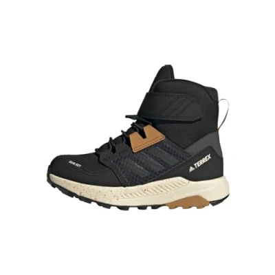 Image of Adidas Terrex Trailmaker HIGH COLD.RDY Hiking shoes for kids, Size: 6, Core black/grey six/mesa Textile/synthetics