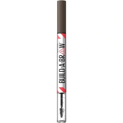 Image of Maybelline Build A Brow 2 Easy Steps Eye Pencil and Gel (Various Shades) Black Brown