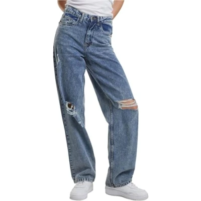 Image of Urban Classics Women&#039;s Pants, Vintage Lightblue Washed, 8