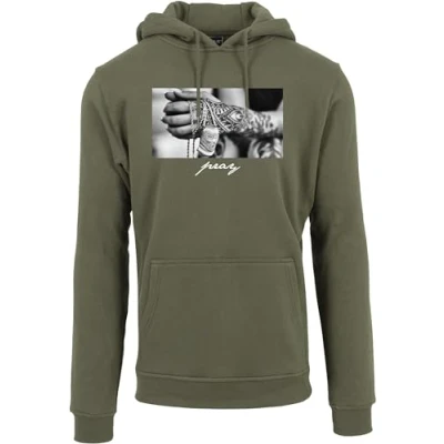 Image of Mister Tee PRAY 2.0 Hoodie, Men&#039;s, Size: XS, Olive