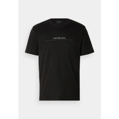 Image of Calvin Klein Jeans Minimal LOGO TEE Print Tshirt, Men&#039;s, Size: XS, Black