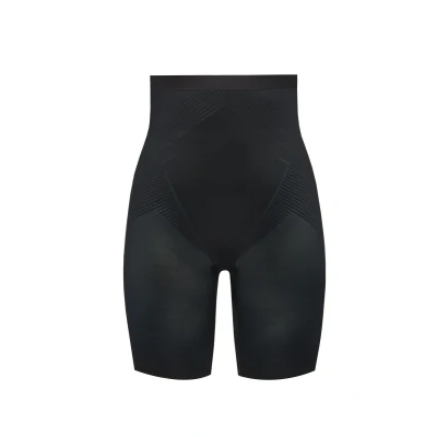 Image of Spanx Thinstincts 2.0 Highwaisted Midthigh Short Shapewear, Women&#039;s, Size: 6, Very black