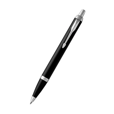 Image of PARKER IM Ballpoint Pen Matte Black with Chrome Trim Medium Point Blue Ink Refill Gift Box