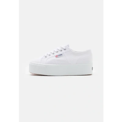 Image of Superga Platform Trainers, Size: 7, White Cotton
