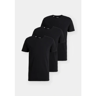 Image of Selected Homme Slhroland Oneck TEE 3 PACK Basic Tshirt, Men&#039;s, Size: Small, Black