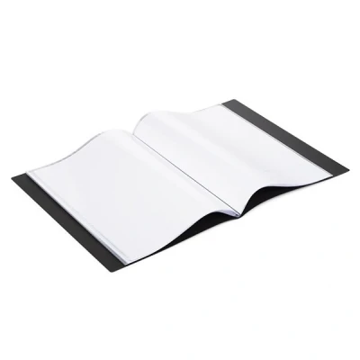 Image of Rillstab Original Display Book (10 Transparent/Clear Pockets) A4 Front Page Ring Binder Portfolio &amp; Project Presentation Folder for Meetings Conferences Poly Clear Pocket Black 99414