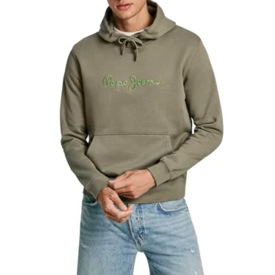 Image of Pepe Jeans Men&#039;s New Joe Hoodie Sweatshirt, Green (Safari Green), S