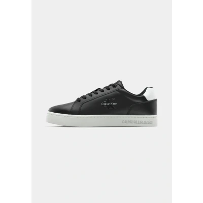 Image of Calvin Klein Jeans Classic Cupsole MONO Trainers, Men&#039;s, Size: 10, Black/bright white shoes