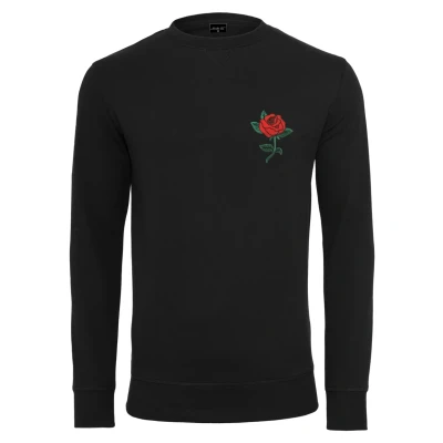 Image of Mister Tee ROSE Crewneck Sweatshirt, Men&#039;s, Size: Large, Black