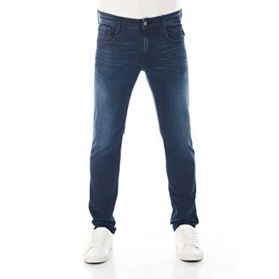 Image of Replay Anbass Slim fit jeans, Men&#039;s, Size: 38x36, Medium blue