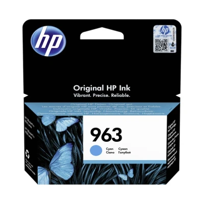 Image of HP 3JA23AE 963 Original Ink Cartridge, Cyan, Single Pack