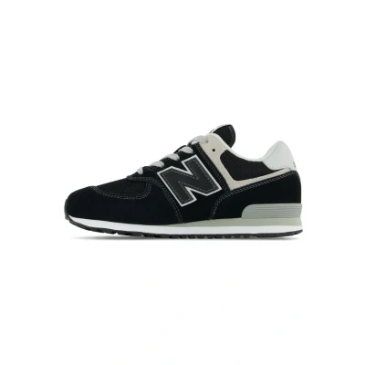 Image of New Balance Boys&#039; 574 Trainers, Black White, 37.5 EU