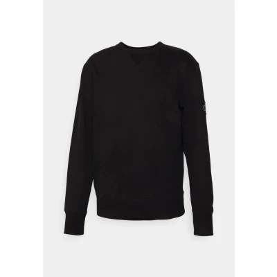 Image of Calvin Klein Jeans Badge CREW NECK Sweatshirt, Men&#039;s, Size: XXS, Black
