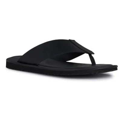 Image of Geox Erice Tbar sandals, Men&#039;s, Size: 10.5, Black Leather