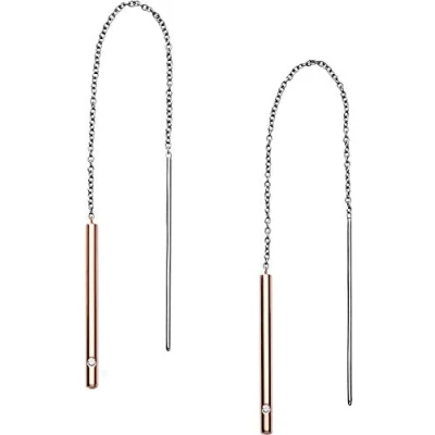 Image of Skagen ELIN Earrings silbercoloured/roségoldcoloured, Women&#039;s, Size: One Size, Silber coloured/roségold coloured
