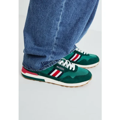 Image of Pepe Jeans Kingston Heritage Trainers, Men&#039;s, Size: 9, Ivy green Leather and textile