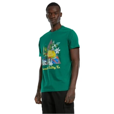 Image of Mister TEE Lemonade Print Tshirt, Men&#039;s, Size: Medium, Forest green