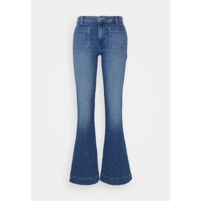 Image of Wrangler Women&#039;s Flare Jeans, Raven, 29W / 32L