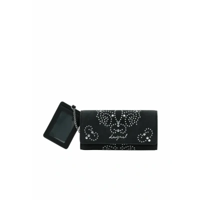 Image of Desigual Large Studded Cardholder Wallet, Women&#039;s, Size: One Size, Black