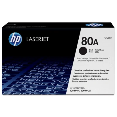 Image of HP CF280A 80A Original LaserJet Toner Cartridge, Black, Single Pack