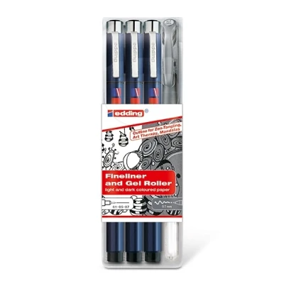 Image of Edding 4 1800 2185 &quot;Zendoodle Outline&quot; Fineliner Set (Pack of 4)