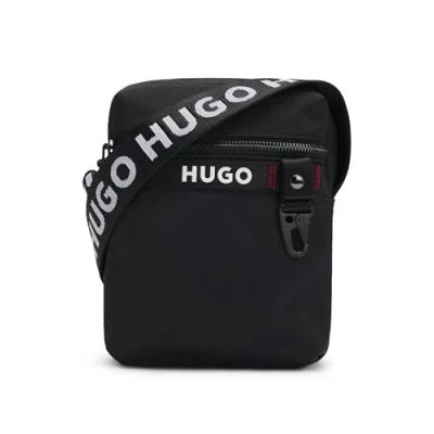 Image of HUGO Dusky Unisex Across body bag, Size: One Size, Black