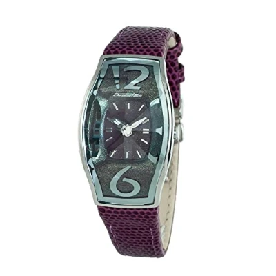 Image of ChronoTech Womens Analogue Quartz Watch with Leather Strap CT7932AL 89, Purple/Purple,