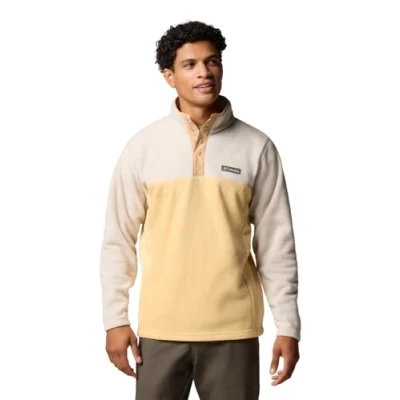 Image of Columbia Steens MOUNTAIN HALF SNAP Fleece jumper, Men&#039;s, Size: Small, Sand dune/dark stone