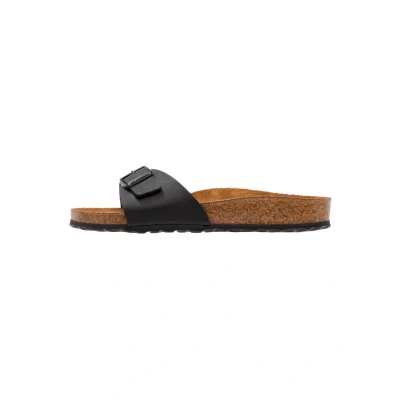 Image of Birkenstock Madrid BF Narrow Slippers, Women&#039;s, Size: 5, Black High quality imitation leather