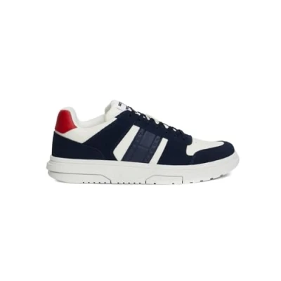 Image of Tommy Jeans Men’s Brooklyn Suede Trainers, Blue Dark Night Navy, 7 UK