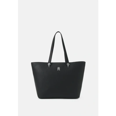 Image of Tommy Hilfiger Emblem Tote bag, Women&#039;s, Size: One Size, Black