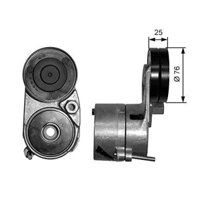 Image of Tensioner Pulley, v ribbed belt GATES T38193