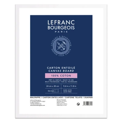 Image of Lefranc and Bourgeois painting board, Cotton, White, 24 x 30 0,6 cm