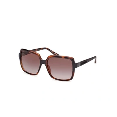 Image of Guess Sunglasses, Women&#039;s, Size: 57, Dark avana brown