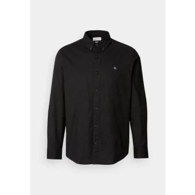 Image of Calvin Klein Jeans Solid Classic Shirt Shirt, Men&#039;s, Size: Small, Black