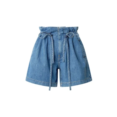 Image of Pepe Jeans UHW Cinch Denim shorts, Women&#039;s, Size: 27,