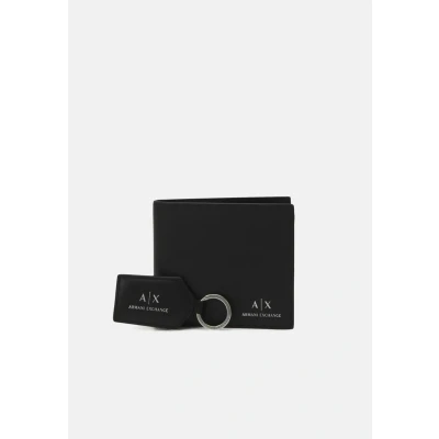Image of Armani Exchange GIFT SET Unisex Keyring, Size: One Size, Black