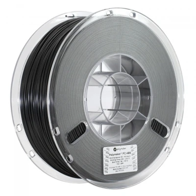 Image of Polymaker PC ABS Filament 1.75mm, Black Polycarbonate 1.75mm Blend with ABS, 1kg Cardboard Spool Tough and Heat Resistant 3D Printer