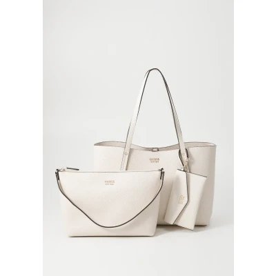 Image of Guess Brenton Tote bag, Women&#039;s, Size: One Size, Bone