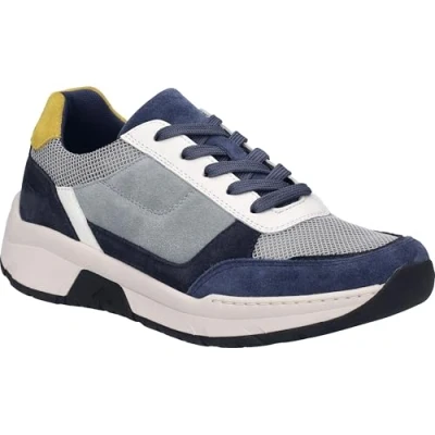 Image of Josef Seibel Sneaker Mitchell Trainers, Men&#039;s, Size: 9.5, Blau multi Leather and textile