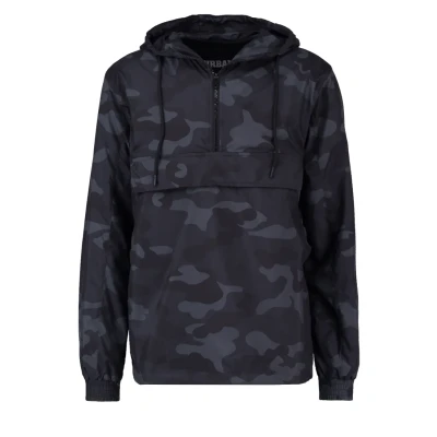 Image of Urban Classics camo PULL OVER Windbreaker Windbreaker, Men&#039;s, Size: Small, Gray