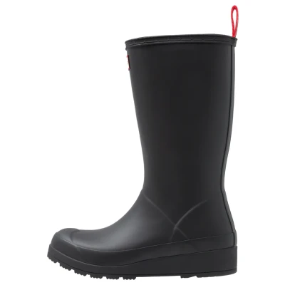 Image of Hunter Original Womens PLAY TALL BOOT Wellies, Women&#039;s, Size: 4, Black Natural rubber