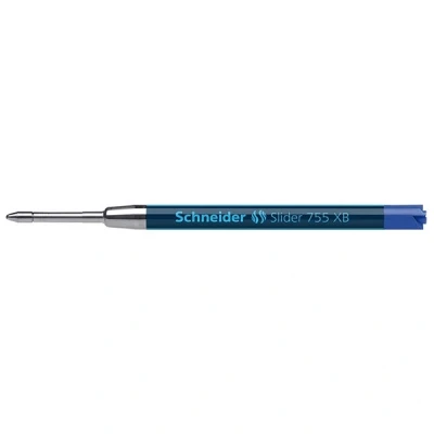 Image of Schneider 175503 Ballpoint Pen Refill Slider 755 Indelible XB, Pack of 10 Blue