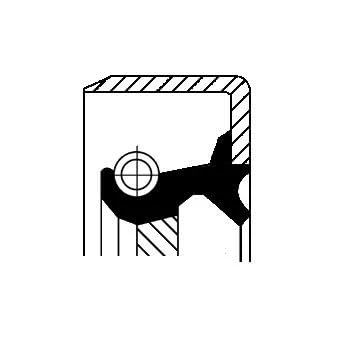 Image of Shaft Seal, manual transmission CORTECO 19034985B