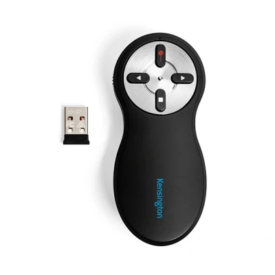 Image of Kensington USB Wireless Presentation Remote Control with Red Laser Pointer, Compatible Windows &amp; macOS 20m Range (33374EU)