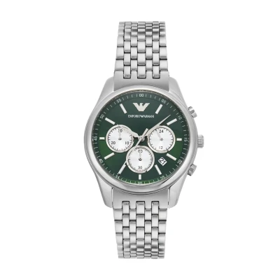 Image of Emporio Armani Men&#039;s Watch Chronograph, Stainless Steel, AR11581, Silver, bracelet