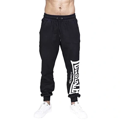 Image of Lonsdale Jogging Normale Passform LOGO Tracksuit bottoms, Men&#039;s, Size: XL, Black
