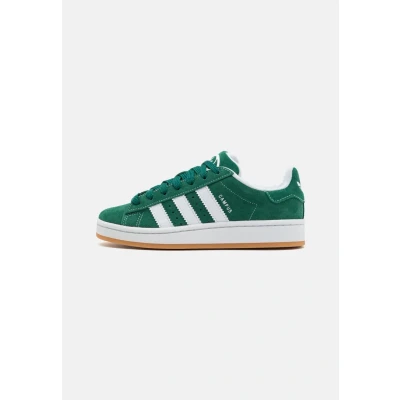 Image of adidas Originals Campus 00S Unisex Trainers for kids, Size: 3, Dark green/footwear white/off white Suede