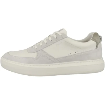 Image of Geox Deiven Trainers, Men&#039;s, Size: 7, Off white/white Leather and textile